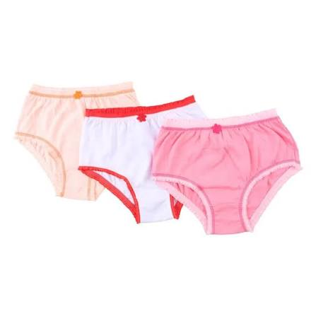 Conjunto de calcinhas infantis em cores suaves